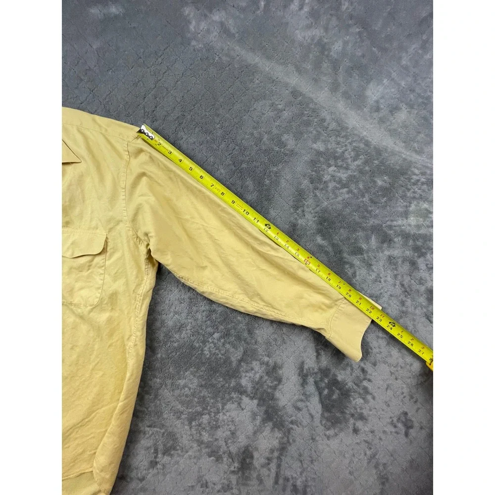 Acorn by Bob Goldfeder Mens Yellow Cotton‎ Button Down Shirt Made in Italy ML